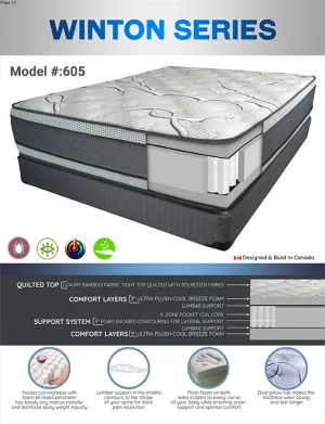 12" Reversible Pillow Top- Orthopaedic Mattress- Medium Firm- Model Winton Series