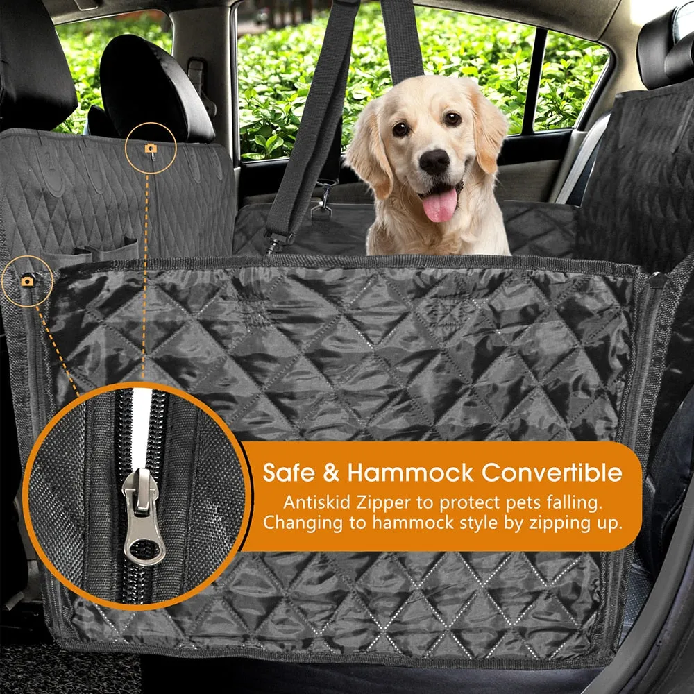 Dog Car Seat Cover Waterproof Dog With Side Flaps