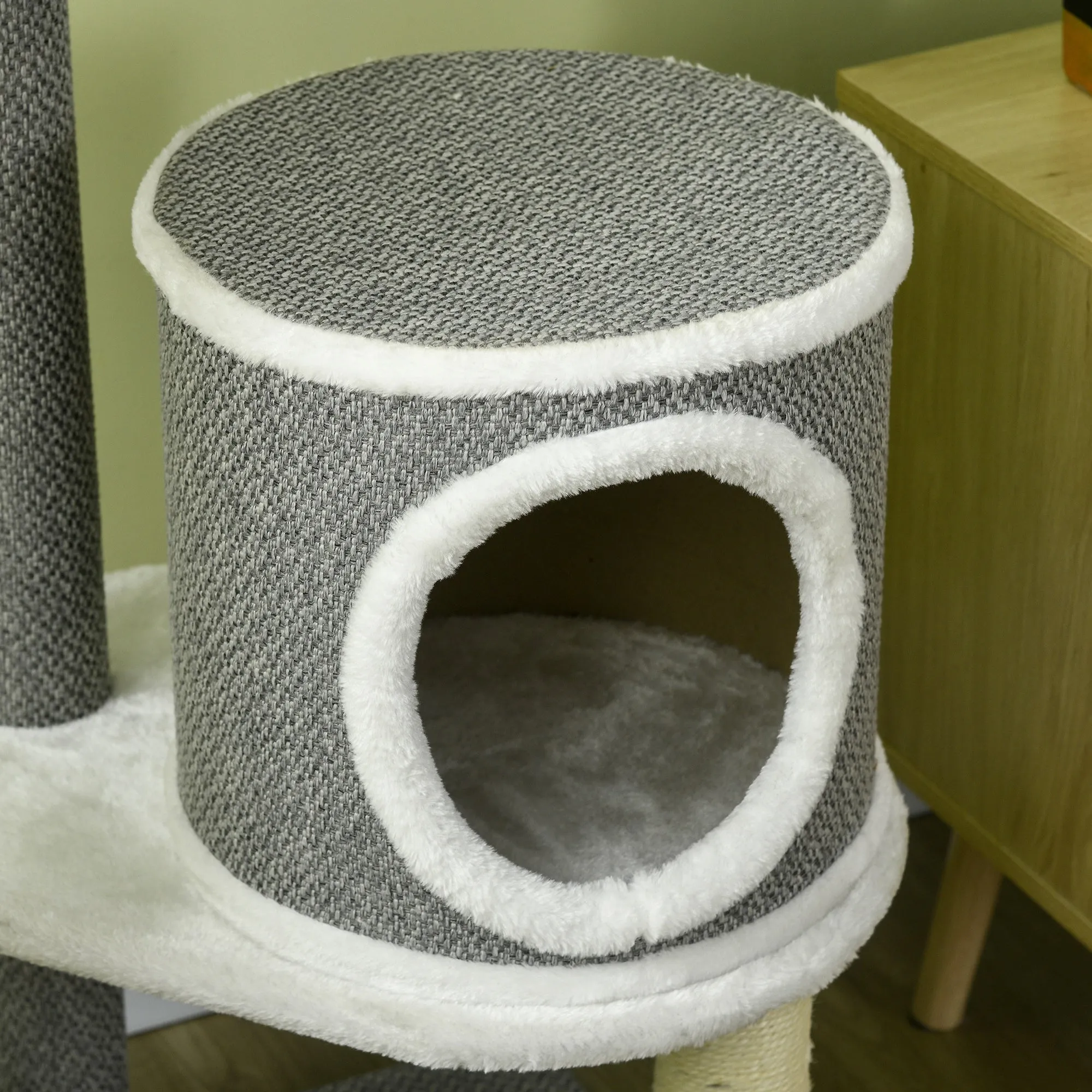 PawHut 124cm Cat Tree with Scratching Post, Bed, Hammock, House, Platforms
